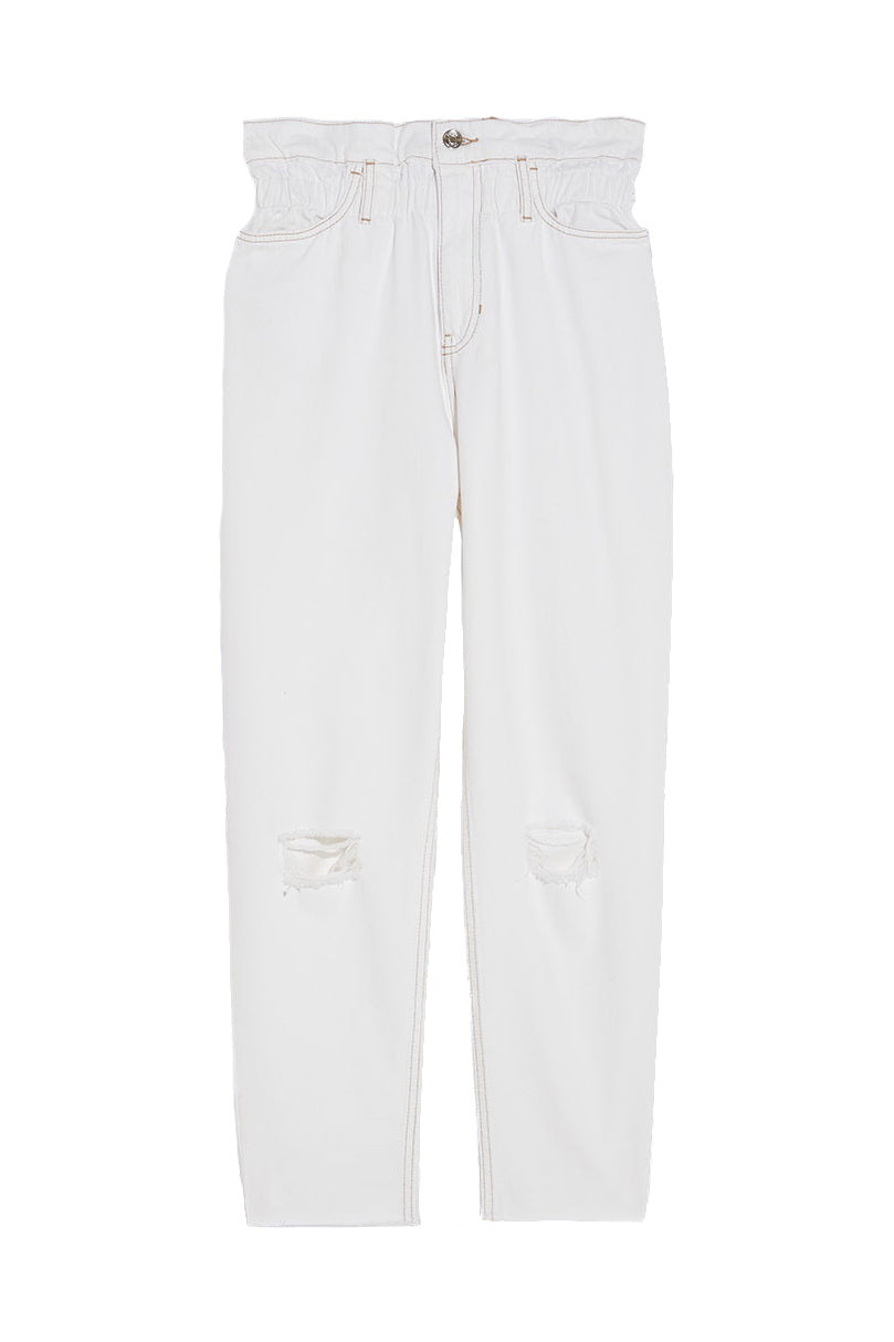 LIU JO Jeans boyfriend bianco con marsupio - Mancinelli 1954