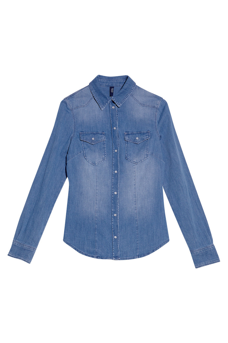 LIU JO Camicia di jeans con ricami gioiello - Mancinelli 1954