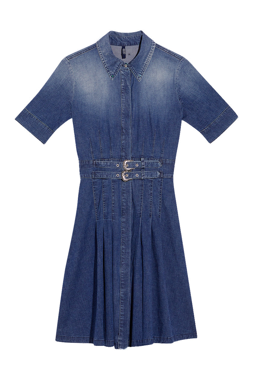 LIU JO Vestito corto di jeans con fibbie - Mancinelli 1954