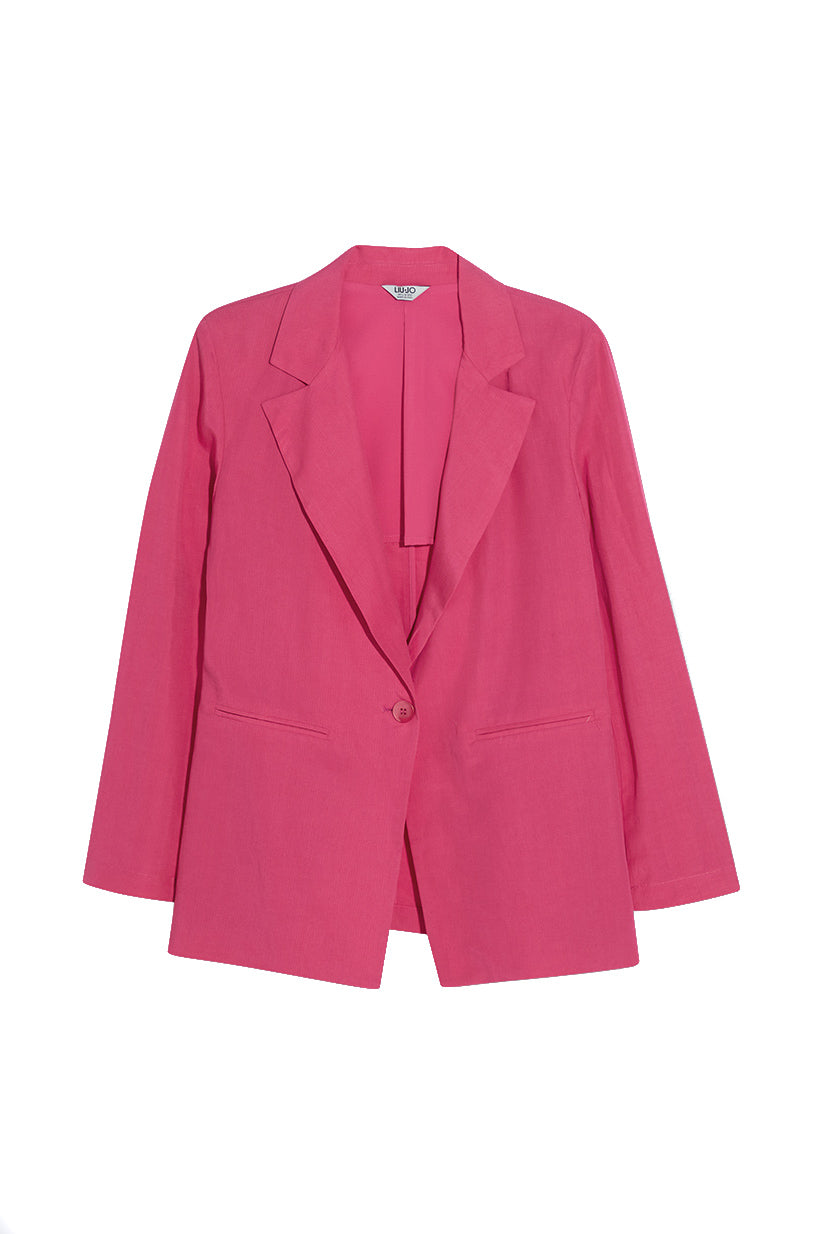 LIU JO Blazer magenta in misto lino - Mancinelli 1954