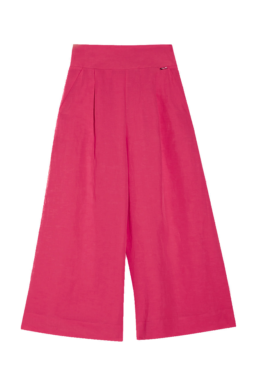 LIU JO Pantalone cropped magenta in misto lino - Mancinelli 1954