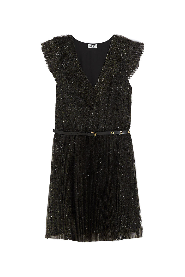 LIU JO Vestito nero in tulle glitterato - Mancinelli 1954
