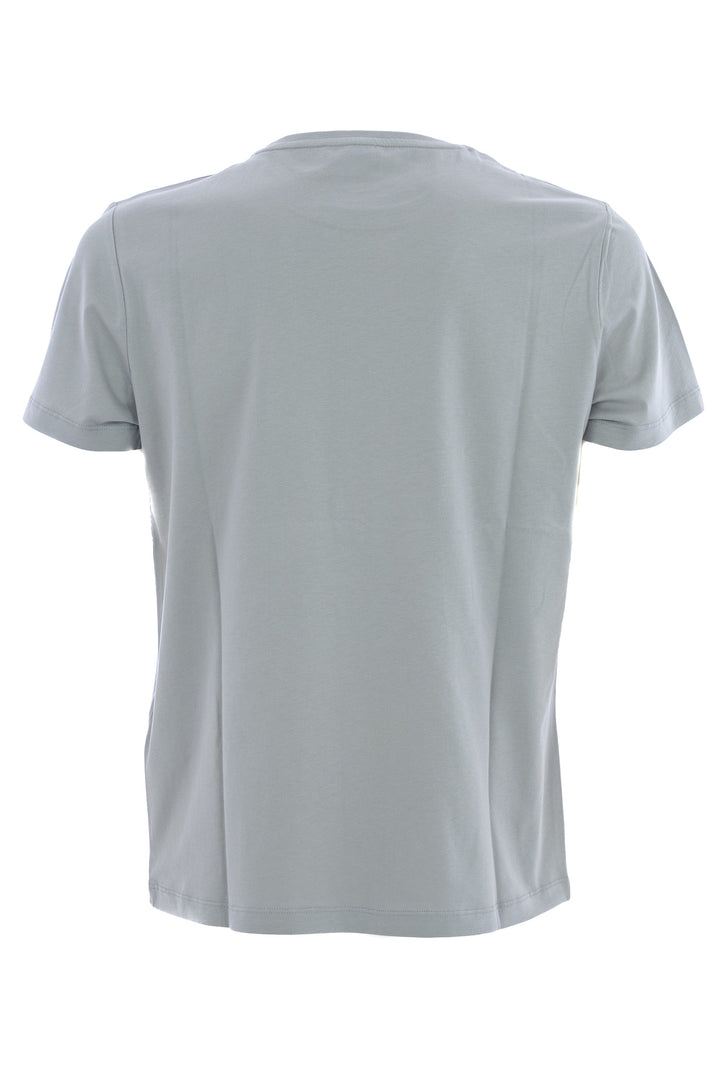 PEUTEREY T-shirt con logo ricamato grigio acciaio - Mancinelli 1954
