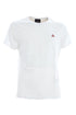 T-shirt con logo ricamato bianca