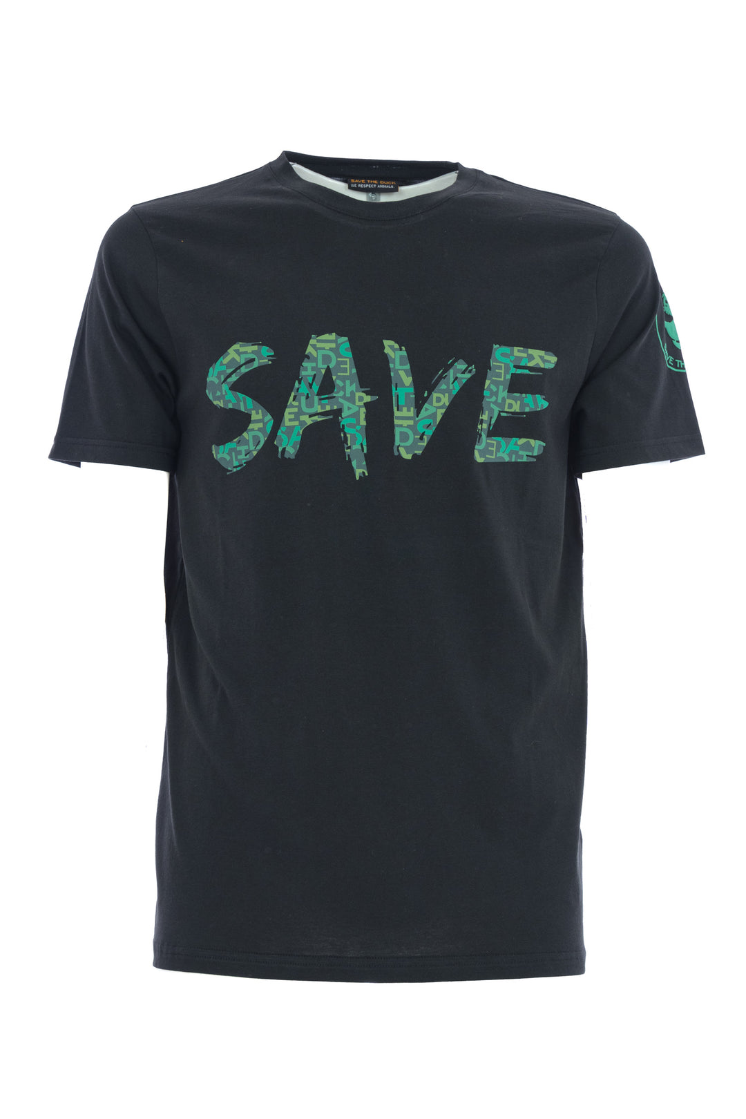 SAVE THE DUCK T-shirt girocollo AYAN con stampa nera - Mancinelli 1954