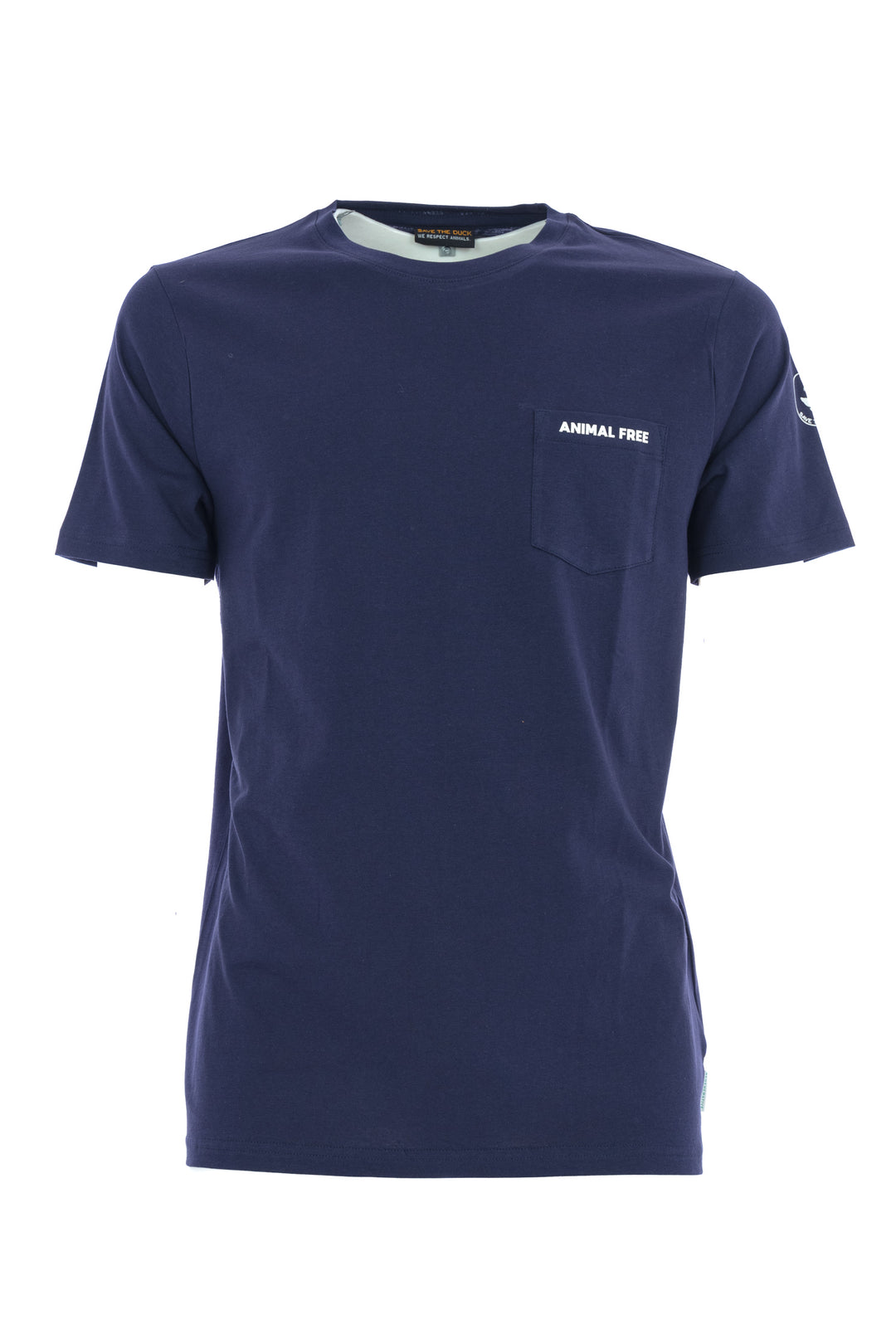 SAVE THE DUCK T-shirt girocollo DAMIEN con tasca sul petto blu navy - Mancinelli 1954