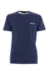 T-shirt girocollo DAMIEN con tasca sul petto blu navy
