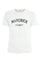 T-shirt panna in cotone con stampa maverick