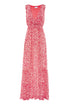 Sleeveless dress with ARPA cherry blossom print