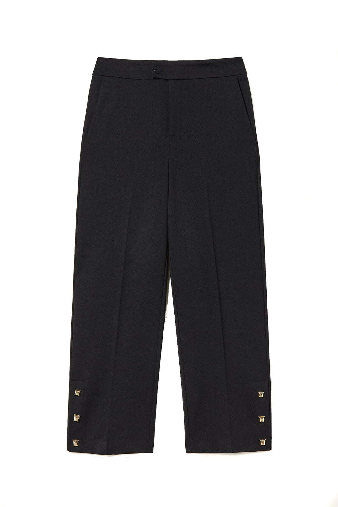 TWINSET Pantaloni cropped neri con borchie - Mancinelli 1954