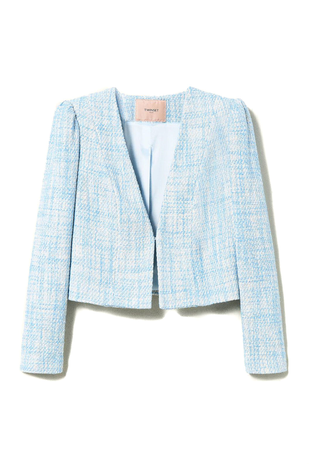 TWINSET Giacca corta in bouclé azzurra - Mancinelli 1954