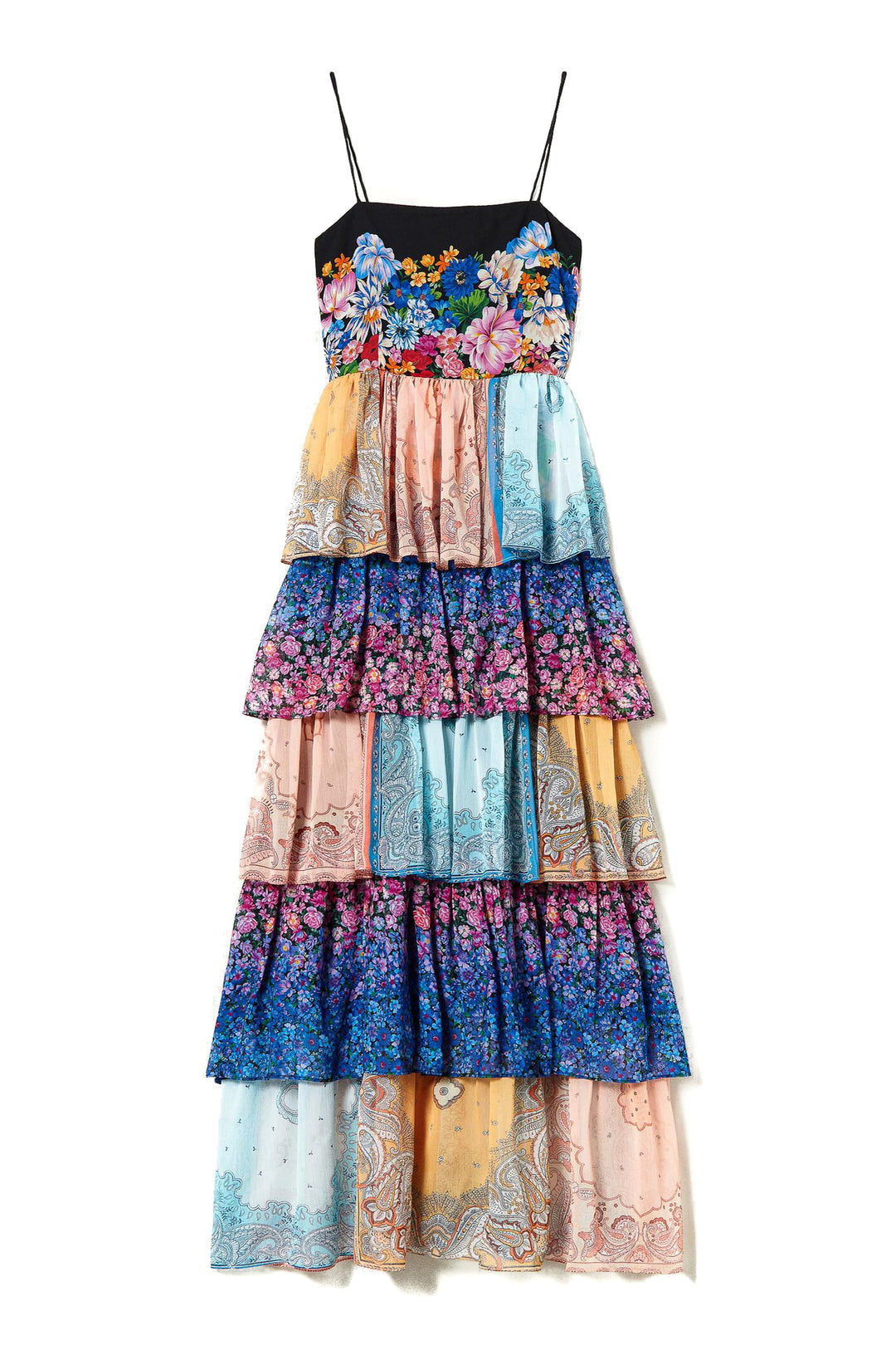 TWINSET Abito lungo stampato a balze fantasia "bohemian mix" - Mancinelli 1954