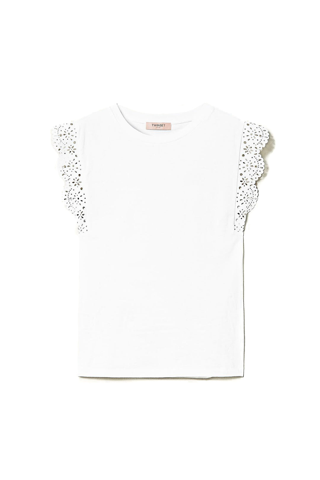 TWINSET T-shirt con ricamo laser bianca - Mancinelli 1954