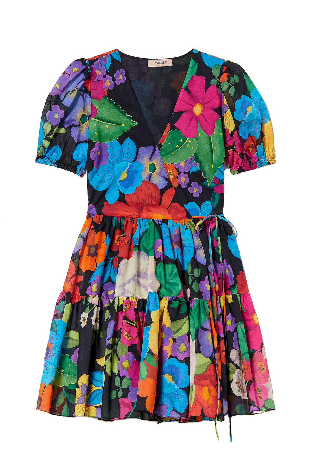 TWINSET Abito a portafoglio in mussola a fiori - Mancinelli 1954