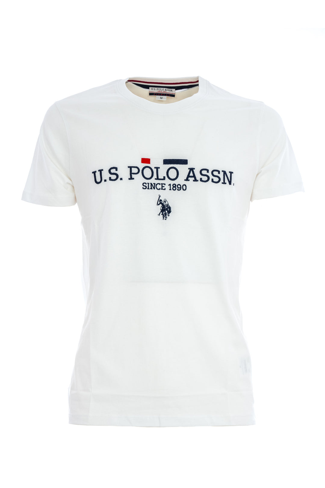 U.S. POLO ASSN. BEACHWEAR T-shirt in cotone con logo ricamato bianca - Mancinelli 1954