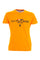 T-shirt in cotone con logo ricamato arancio