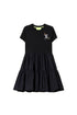 Short black MYFO dress with logo embroidery