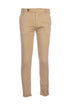 Sand trousers in stretch cotton and silk blend