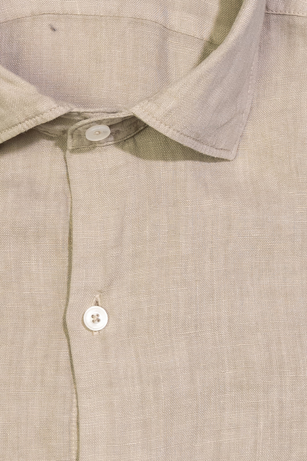 Brooksfield Camicia slim gesso scuro in lino con collo francese - Mancinelli 1954