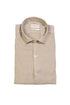 Dark chalk slim shirt in linen with spread collar