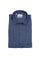 Slim air force blue linen shirt with french collar
