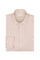 Camicia slim rosa in lino con collo francese