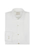 Camicia slim bianca in lino con collo francese