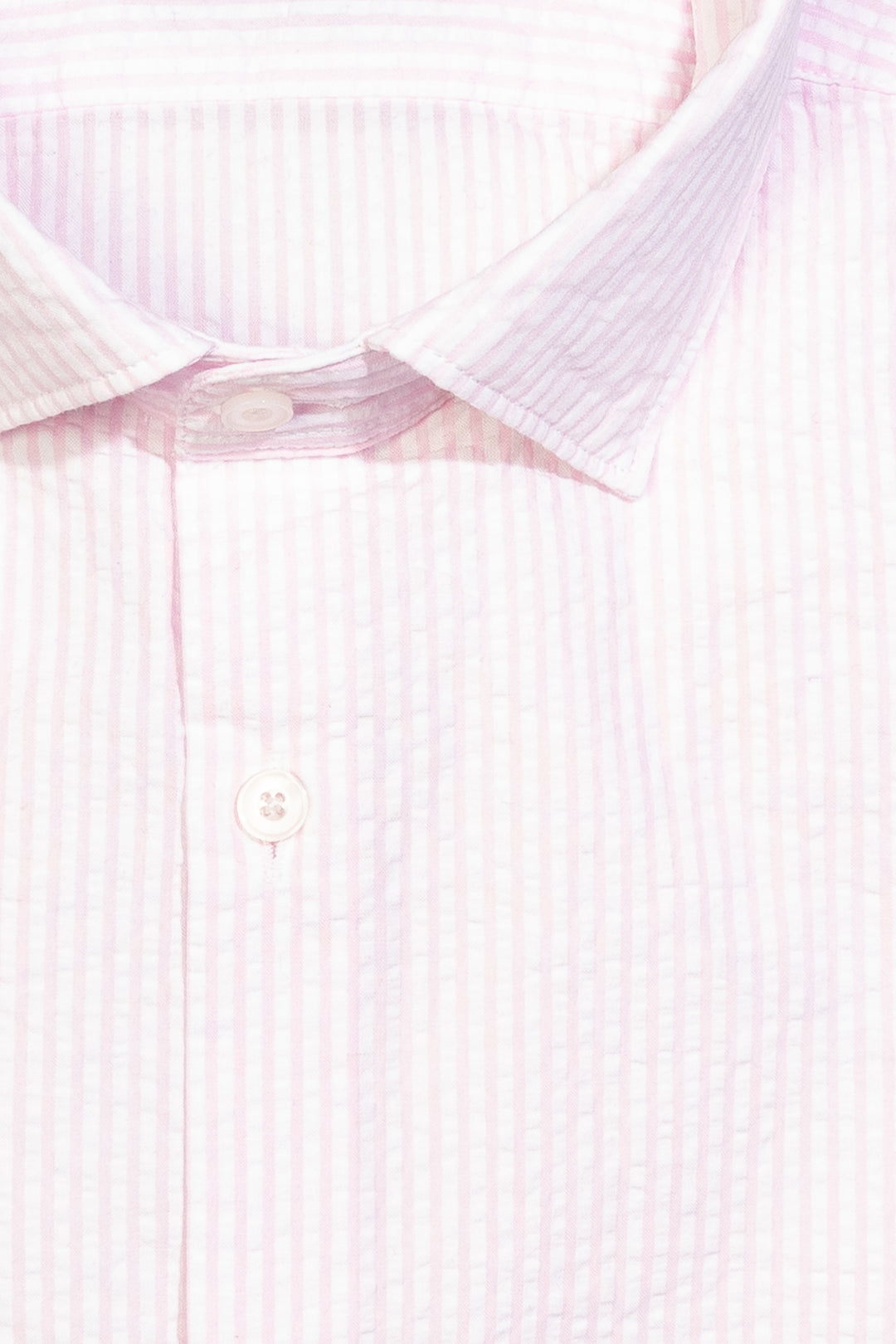 Brooksfield Camicia slim in cotone a righe bianche e rosa - Mancinelli 1954