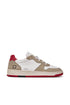 Low sneaker in COURT LEATHER WHITE-RED leather