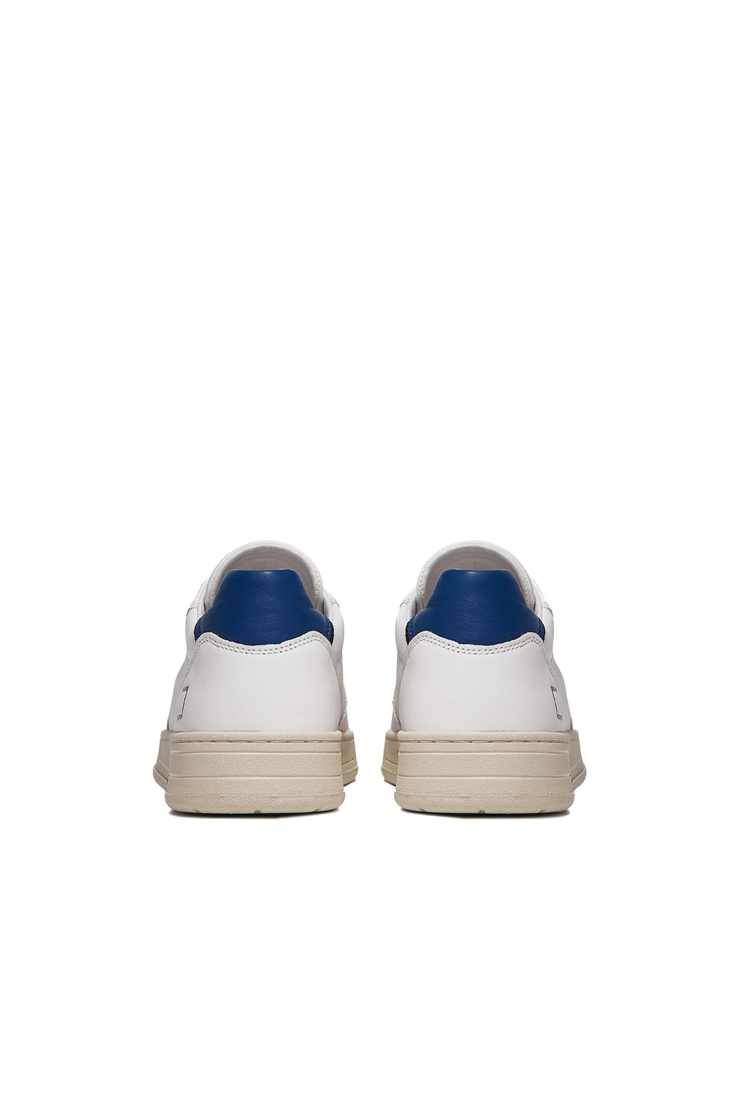 DATE Sneaker bassa in pelle COURT MONO WHITE-BLUE - Mancinelli 1954