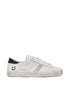 HILL LOW CALF WHITE-BLACK leather low sneaker