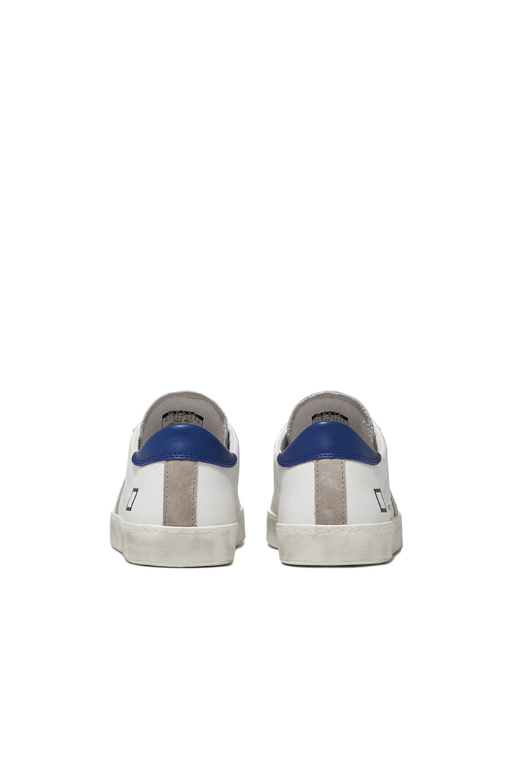 DATE Sneaker bassa in pelle HILL LOW CALF WHITE-BLUETTE - Mancinelli 1954