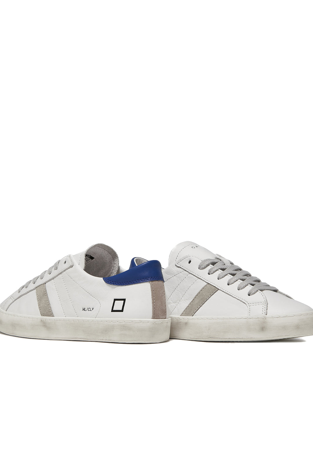 DATE Sneaker bassa in pelle HILL LOW CALF WHITE-BLUETTE - Mancinelli 1954