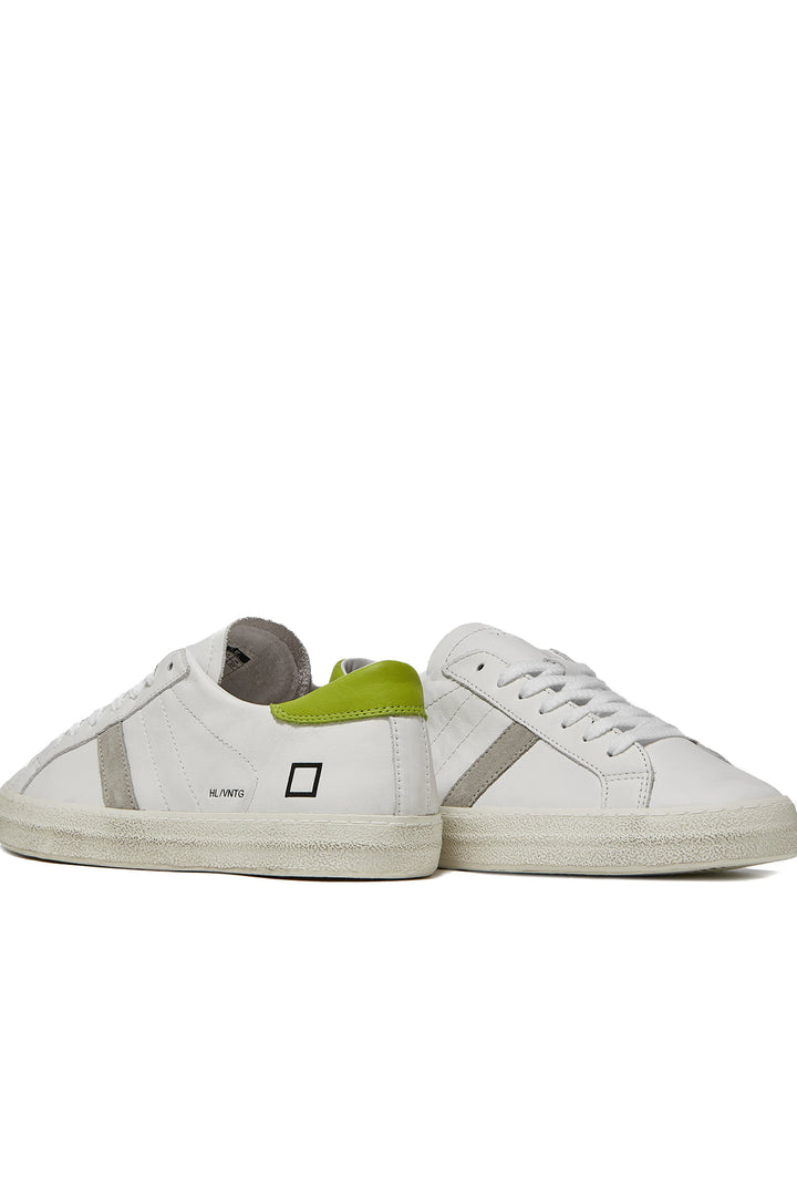 DATE Sneaker bassa in pelle HILL LOW VINTAGE CALF WHITE-APPLE - Mancinelli 1954