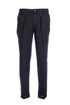 Lightweight black linen trousers with one pence