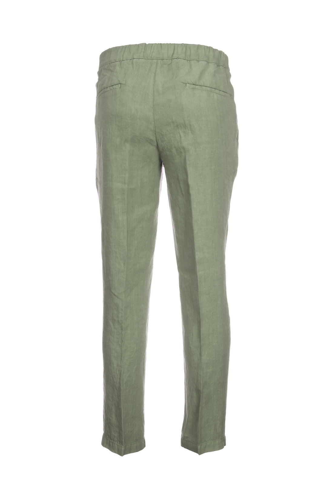 DEVORE Pantalone leggero verde militare in lino con una pence - Mancinelli 1954