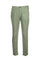 Pantalon léger en lin vert militaire avec un pence