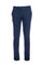 Navy blue trousers in stretch cotton with elastic waist