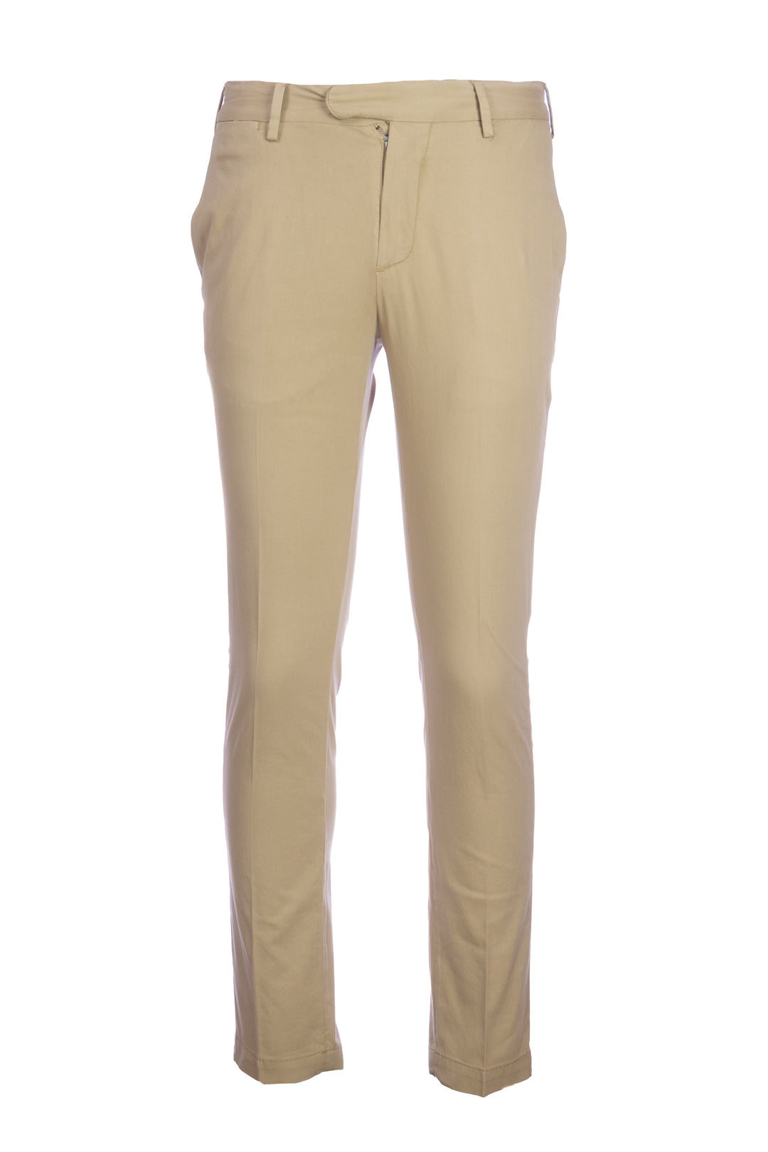 DEVORE Pantalone cammello in cotone stretch con vita elastica - Mancinelli 1954