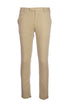 Camel trousers in stretch cotton with elastic waist