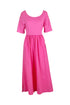 Regular long pink dress in cotton
