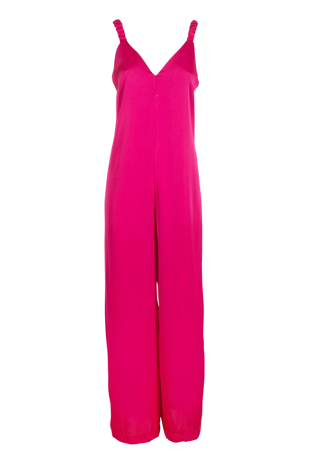 FRACOMINA Tuta regular lunga rosa in raso FJ23SO2003W47001