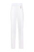 Pantalone flare modello palazzo bianco in tessuto tecnico