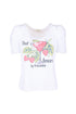 T-shirt regular bianca in jersey stretch con stampa that's amore
