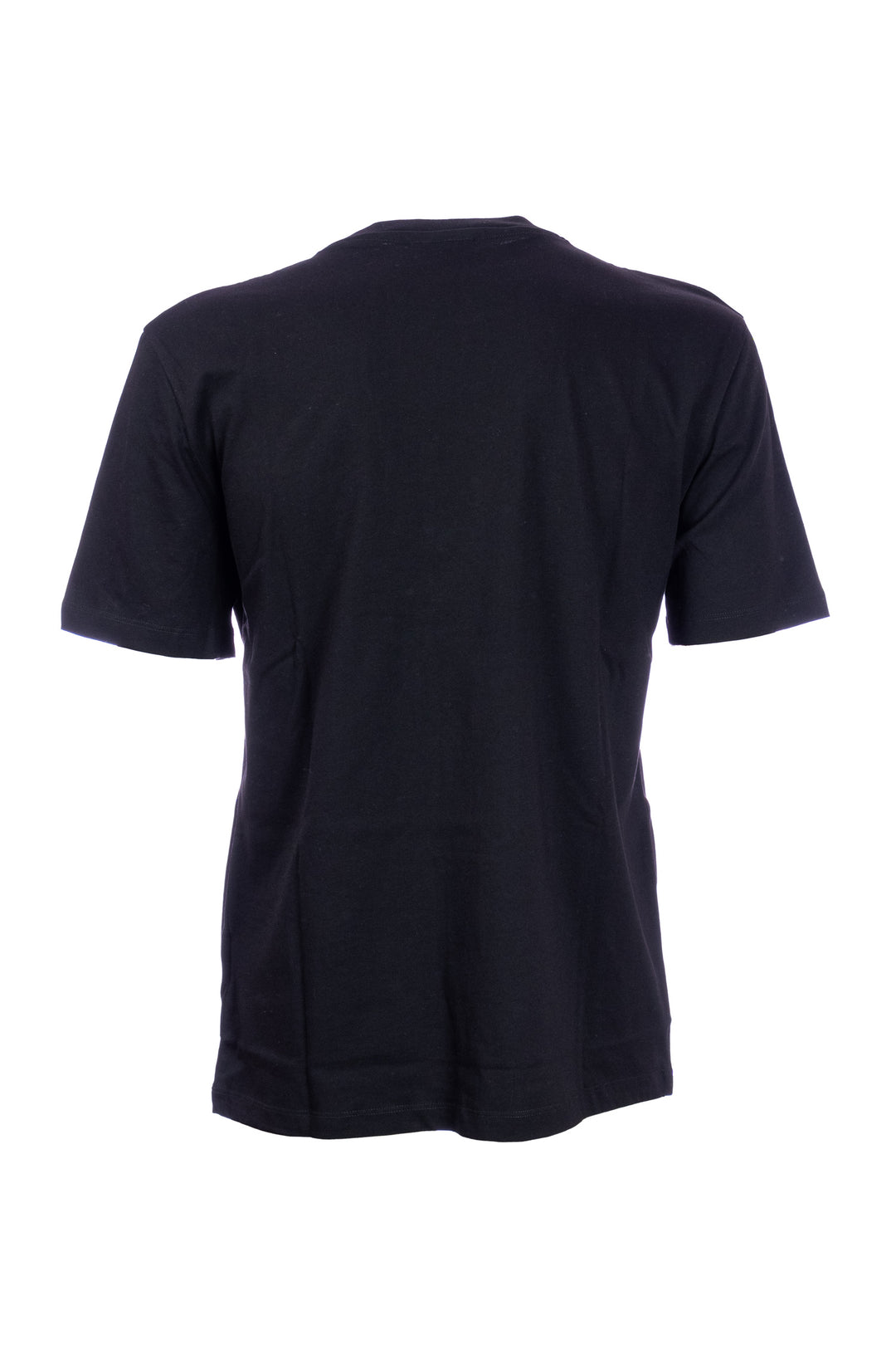 GAELLE T-shirt nera in cotone con stampa logo sfocato - Mancinelli 1954