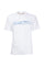 T-shirt en coton blanc avec grand logo brodé contrastant