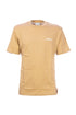 Beige cotton T-shirt with printed logo