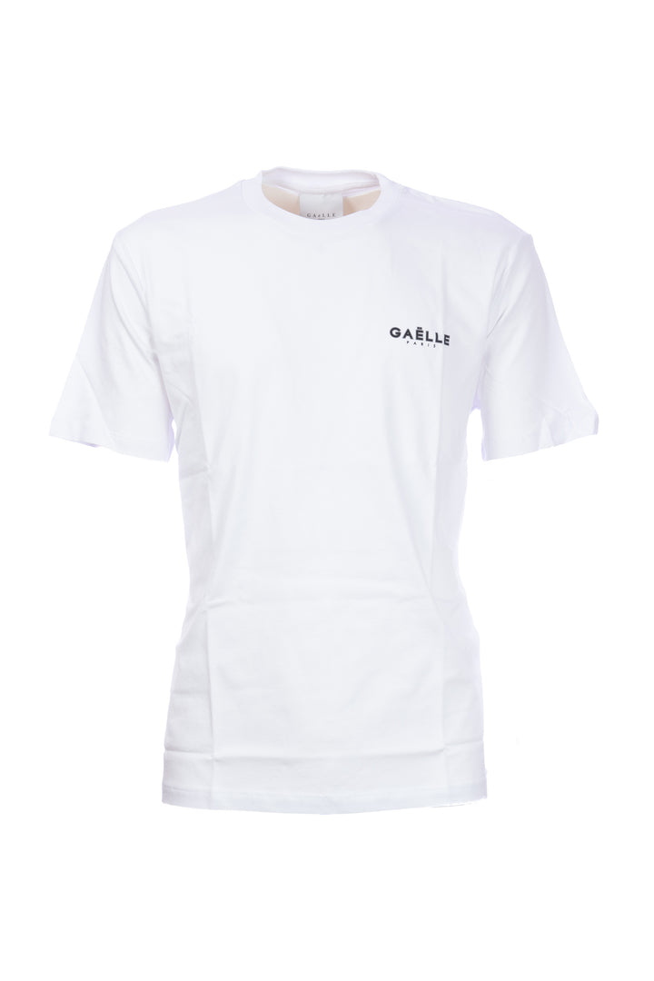 GAELLE T-shirt bianca in cotone con logo stampato - Mancinelli 1954
