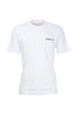 T-shirt bianca in cotone con logo stampato
