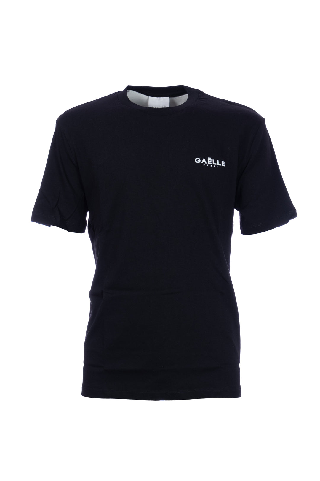 GAELLE T-shirt nera in cotone con logo stampato - Mancinelli 1954